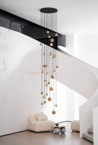 Ambrose Alabaster Globe Cascade Chandelier