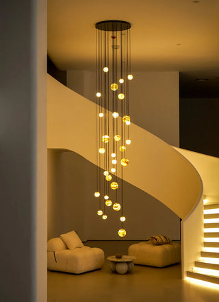 Ambrose Alabaster Globe Cascade Chandelier