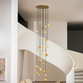 Ambrose Alabaster Globe Cascade Chandelier