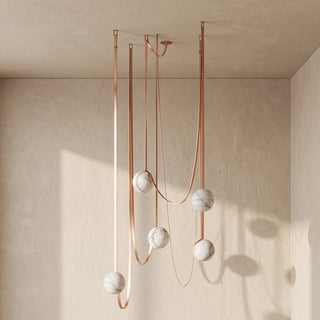 Anouk Draped Strap Alabaster Chandelier