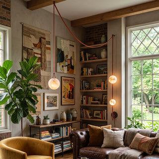 Anouk Draped Strap Alabaster Chandelier