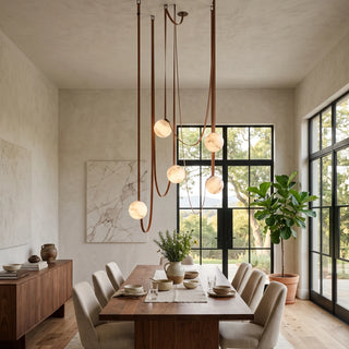 Anouk Draped Strap Alabaster Chandelier