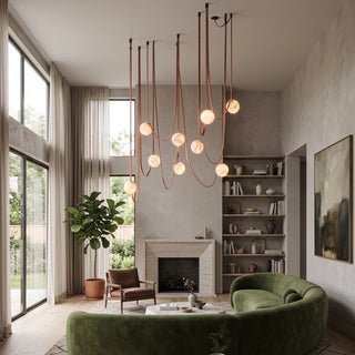 Anouk Draped Strap Alabaster Chandelier