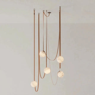 Anouk Draped Strap Alabaster Chandelier