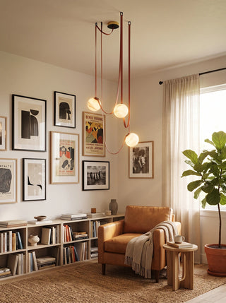 Anouk Draped Strap Alabaster Chandelier