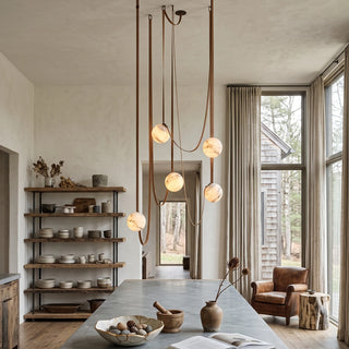 Anouk Draped Strap Alabaster Chandelier