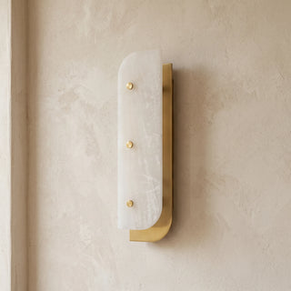Asymmetrical Elaris Alabaster Wall Lamp