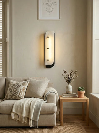 Asymmetrical Elaris Alabaster Wall Lamp