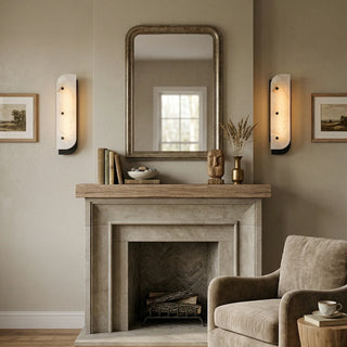 Asymmetrical Elaris Alabaster Wall Lamp