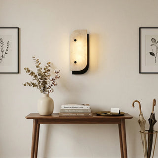 Asymmetrical Elaris Alabaster Wall Lamp