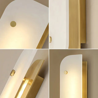 Asymmetrical Elaris Alabaster Wall Lamp