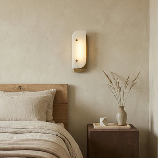 Asymmetrical Elaris Alabaster Wall Lamp