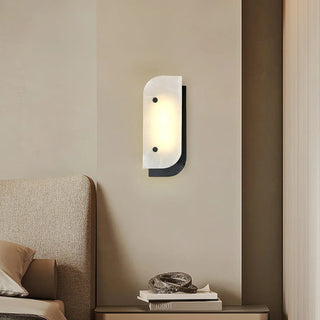 Asymmetrical Elaris Alabaster Wall Lamp