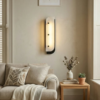 Asymmetrical Elaris Alabaster Wall Lamp