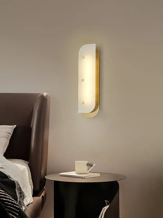 Asymmetrical Elaris Alabaster Wall Lamp