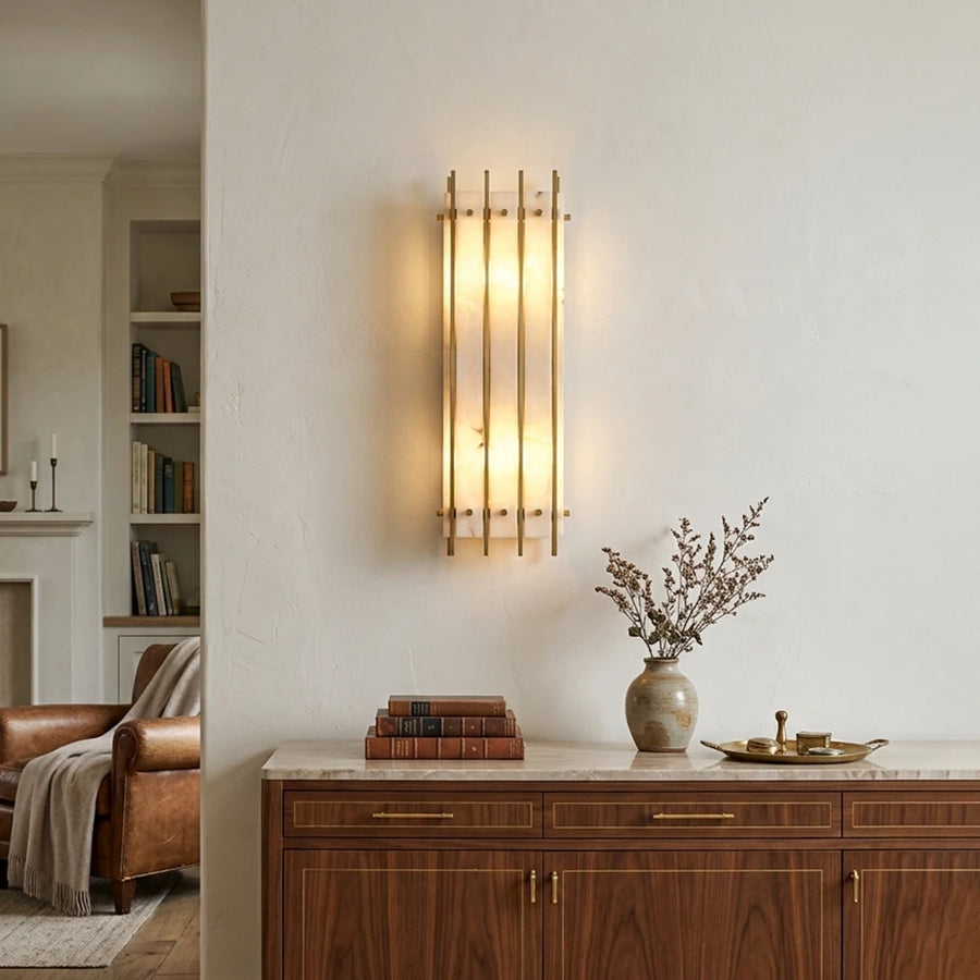 Aurelle Alabaster Wall Sconce