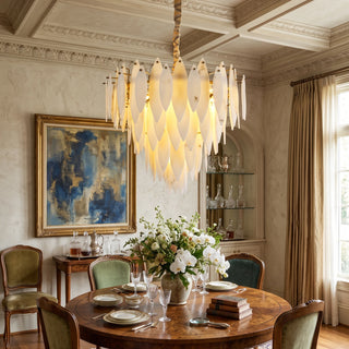 Aveline Alabaster Petal Chandelier