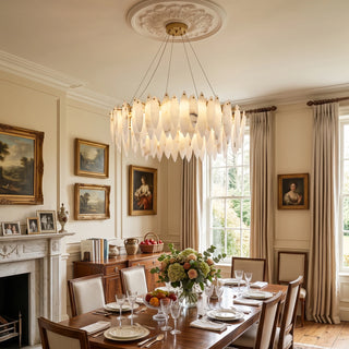 Aveline Alabaster Petal Chandelier