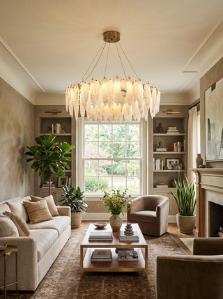 Aveline Alabaster Petal Chandelier