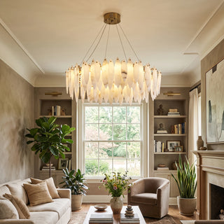 Aveline Alabaster Petal Chandelier
