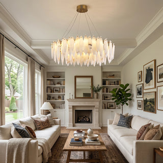 Aveline Alabaster Petal Chandelier