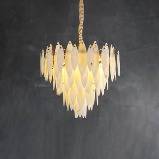 Aveline Alabaster Petal Chandelier