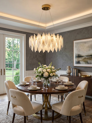 Aveline Alabaster Petal Chandelier