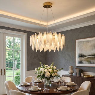 Aveline Alabaster Petal Chandelier