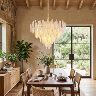 Aveline Alabaster Petal Chandelier