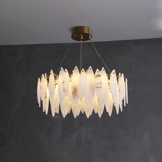 Aveline Alabaster Petal Chandelier