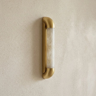 Aveline Bracketed Alabaster Wall Sconce