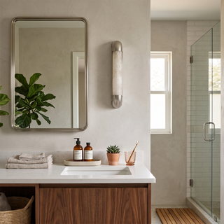 Aveline Bracketed Alabaster Wall Sconce
