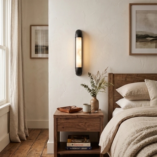 Aveline Bracketed Alabaster Wall Sconce