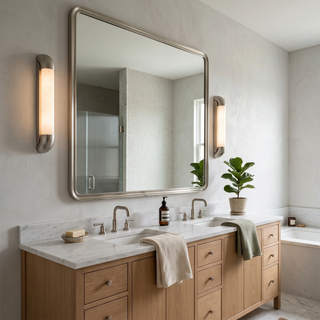 Aveline Bracketed Alabaster Wall Sconce