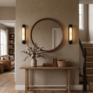 Aveline Bracketed Alabaster Wall Sconce