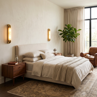 Aveline Bracketed Alabaster Wall Sconce
