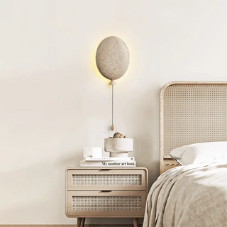 Balloon-Shaped Nino Travertine Wall Lamp