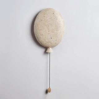 Balloon-Shaped Nino Travertine Wall Lamp