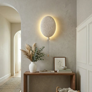 Balloon-Shaped Nino Travertine Wall Lamp