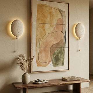 Balloon-Shaped Nino Travertine Wall Lamp