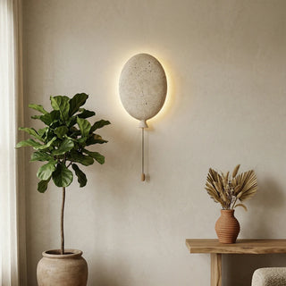 Balloon-Shaped Nino Travertine Wall Lamp