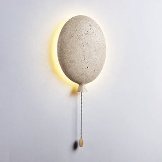 Balloon-Shaped Nino Travertine Wall Lamp