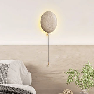 Balloon-Shaped Nino Travertine Wall Lamp