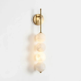 Beaded Aurelle Alabaster Orb Wall Sconce