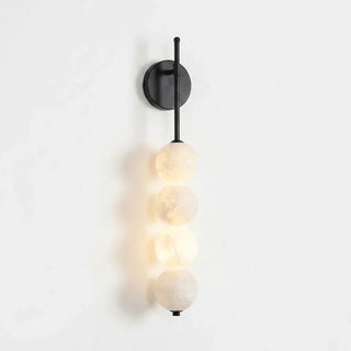 Beaded Aurelle Alabaster Orb Wall Sconce