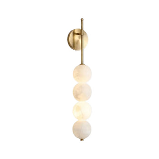 Beaded Aurelle Alabaster Orb Wall Sconce