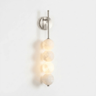 Beaded Aurelle Alabaster Orb Wall Sconce