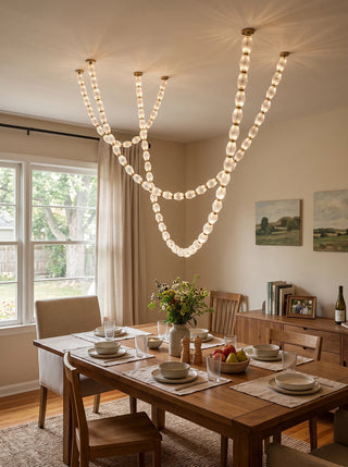 Beaded Crystal Strand Chandelier