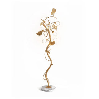 Brass Tree Branch Maple Leaf Vines Floor Lamp