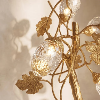 Brass Tree Branch Maple Leaf Vines Floor Lamp
